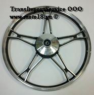 Обод 17" передний литой, барабан. тормоз 1,2-17 Альфа, Дельта, Zodiak (стандарт черный) №1 (НАБОР)