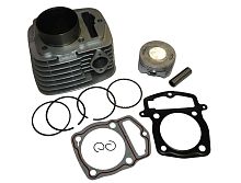 Цилиндр в сборе с поршнем 166FMM 65,5 мм (H107мм, h81мм, палец 15мм) узк. кольца