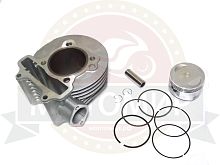 Цилиндр в сборе с поршнем 4-х такт.скут.(125см3) H90мм h69мм 52,4мм 152QMI(цил.+порш+пал D15mm+кол.)