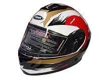 Шлем интеграл YM-831 "YAMAPA" CAT WHITE, BLUE YELLOW, размер  L (прозрачный визор) NEW (6 шт упак.)