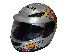 Шлем интеграл "Safelead" HF-908 (619) Детский E05 BLACK, TB-SILVER размер XL (16 шт.)