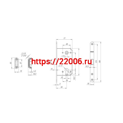 Корпус Fuaro (Фуаро) врезного замка MAGNM85C-50 (M85C-50) WH белый фото 3 Корпус Fuaro (Фуаро) врезного замка MAGNM85C-50 (M85C-50) WH белый фото 3