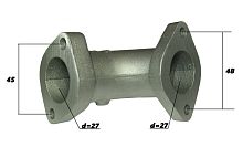 Патрубок карбюратора 1P56 FMJ YX140 впускной  толстый (020012-349-3032) поз.31551