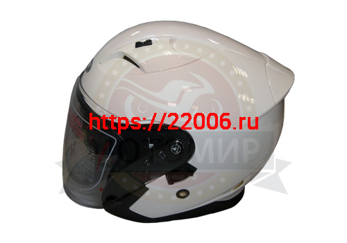 Шлем открытый YM-637 "YAMAPA", белый, размер S (с антикрылом) NEW фото 4