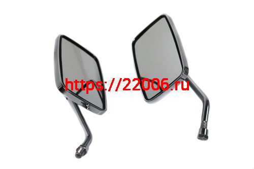 Зеркала (004) квадр. хром крепление по центру (в уп. 50 пар)