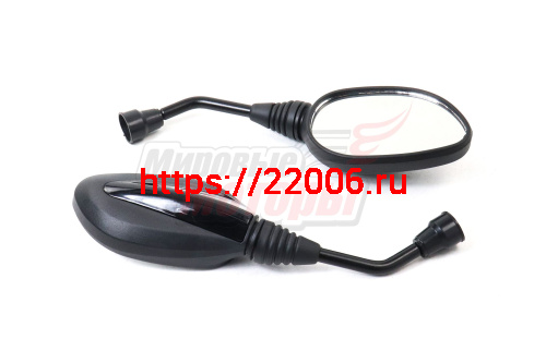 Зеркала (104) пласт. (черные с чёрной вставкой) (8 мм) Зеркала (104) пласт. (черные с чёрной вставкой) (8 мм)