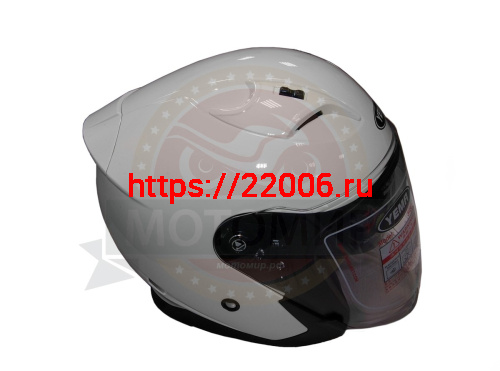 Шлем открытый YM-637 "YAMAPA", белый, размер S (с антикрылом) NEW фото 2