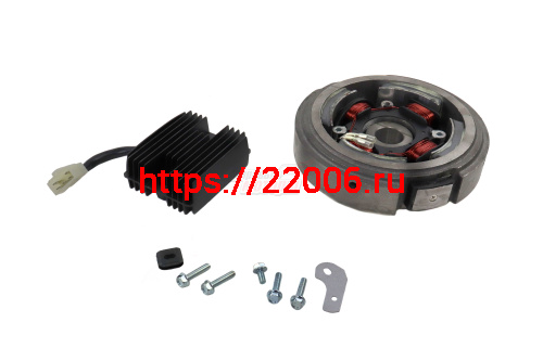 Комплект электрооб. 182F,188F,190F 18A 216 Вт (для РУЧ.стартера, без венца, маховик,выпрямитель,катушка,зажим,болт12,болт35,шайба),(ОРИГИНАЛ, "LIFAN")