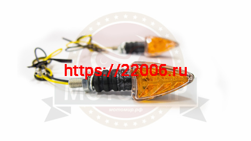 Боковой фонарь (LED) Мини (НF-1018)  Карбон (компл. - 1 пар)